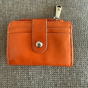 HOBO Brand Orange Leather Card Wallet with Logo Snap
*NEW